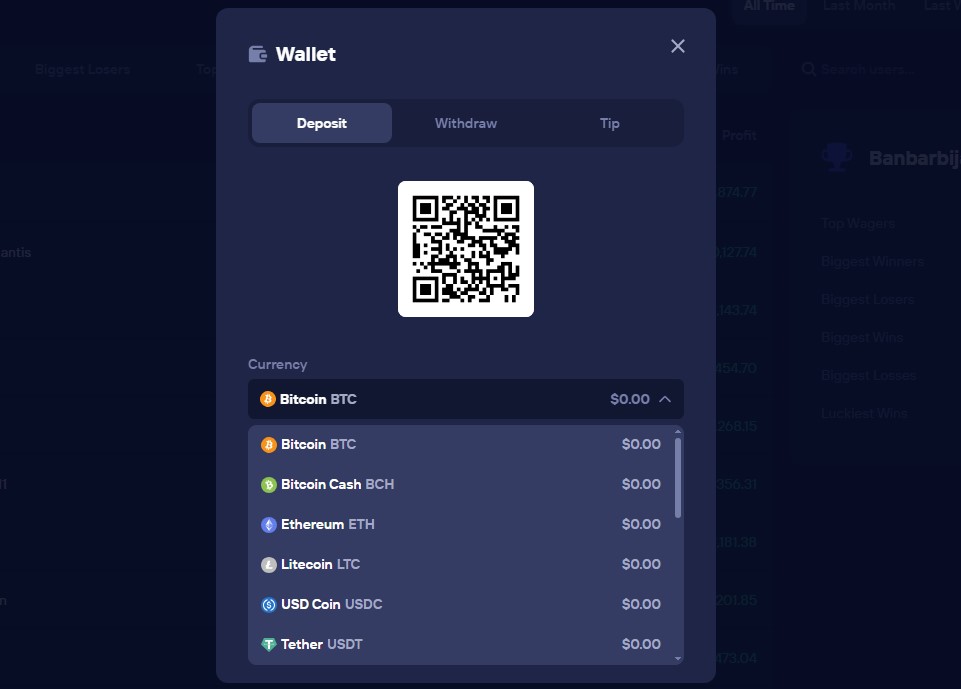Payments and Supported Cryptocurrencies