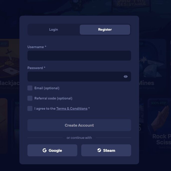 Creating Your Duel Account